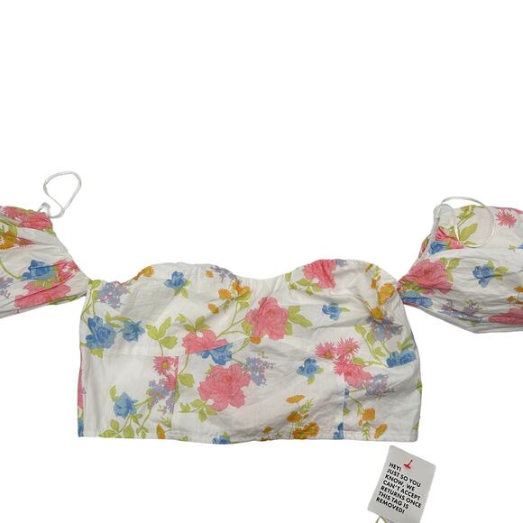 Miss Selfridge NWT Asos 2 Piece Poplin Floral Crop Top & Skirt Set  // 10 & 12 - Picture 9 of 14